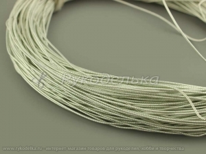 Канитель жесткая 1мм. Серебро. 50см.