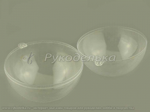 Шар пластиковый разборный для новогоднего декора. 10см.