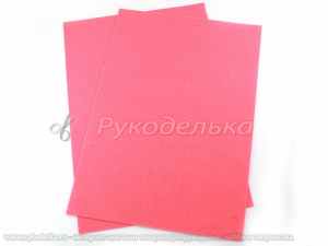 Фетр жесткий. 1мм. Ярко-розовый. 20х30см.