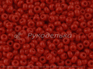 Бисер чешский Preciosa 10/0. Красный (93190) NO. 50гр.