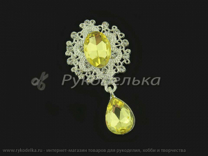 Серединка ювелирная с подвеской. Бежевая.