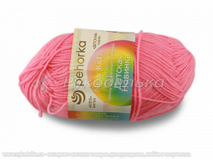 Пряжа Пехорка. Детская новинка. Ярко-розовый 11. 50гр