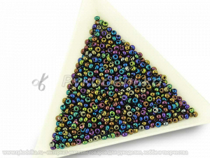 Бисер чешский Preciosa 10/0. Синий (59205) Iris. 10гр