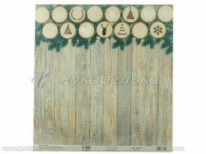 Бумага для скрапбукинга. Зима. 30,5х30,5см.