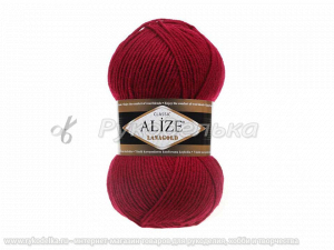 Пряжа Alize Lana Gold. 100гр. Вишня (390)