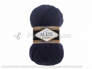 Пряжа Alize Lana Gold. 100гр. Синий темный (58)