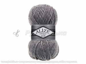 Пряжа Alize Superlana Maxi. 100гр. Серый меланж (21)