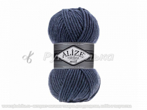 Пряжа Alize Superlana Maxi. 100гр. Джинс меланж (203)