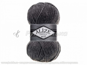 Пряжа Alize Superlana Maxi. 100гр. Средне-серый меланж (182)