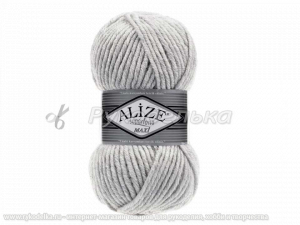 Пряжа Alize Superlana Maxi. 100гр. Светло-серый (208)