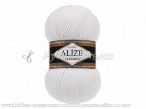 Пряжа Alize Lana Gold. 100гр. Белый (55)