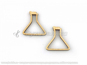 Заготовка из фанеры. Колба. 3,4х3,3см.