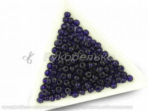 Бисер чешский Preciosa 6/0. Темно-синий (30110) NT. 10гр.