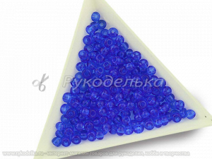 Бисер чешский Preciosa 6/0. Синий (30050) NT. 10гр.