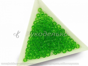 Бисер чешский Preciosa 6/0. Зеленый (50100) NT. 10гр.