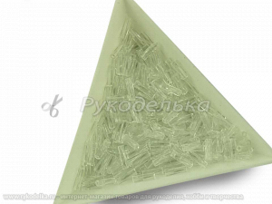 Бисер чешский Preciosa. Стеклярус 3" витой. Белый (00050) NT. 10гр