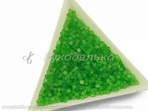 Бисер чешский Preciosa. Рубка. Зеленый (05161) Satin. 10гр
