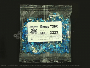 Бисер японский TOHO. MIX. Бело-голубой (3223). 10гр.