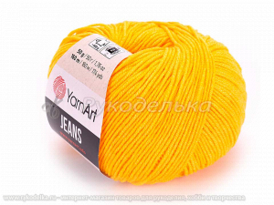 Пряжа YarnArt. Jeans 50гр. Желтый (35).