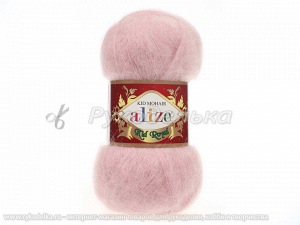 Пряжа Alize Mohair Kid Royal. 50гр. Пудра (161)