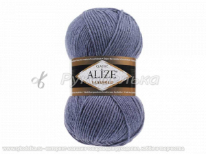 Пряжа Alize Lana Gold. 100гр. Джинс меланж (203)