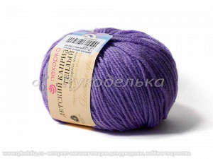 Пряжа Пехорка. Детский каприз теплый. 50гр. Сиреневый бархат (1131).