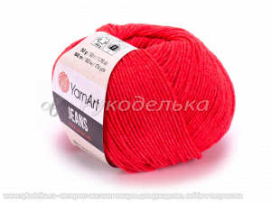 Пряжа YarnArt. Jeans 50гр. Красный (26).