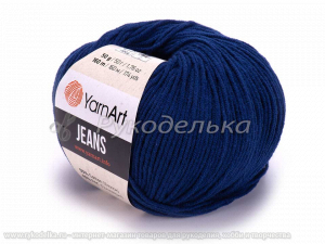 Пряжа YarnArt. Jeans 50гр. Синий темный (54).