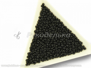 Бисер чешский Preciosa 10/0. Черный (23980) NO. 50гр