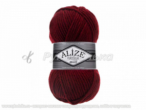Пряжа Alize Superlana Maxi. 100гр. Бордо (57)