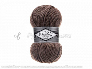 Пряжа Alize Superlana Maxi. 100гр. Коричневый меланж (240)