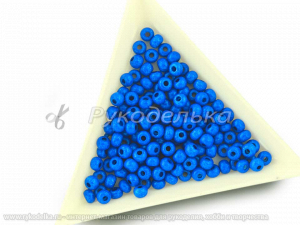 Бисер чешский Preciosa 6/0.  Синий (16A38) OS. 10гр