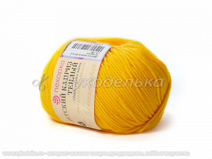 Пряжа Пехорка. Детский каприз теплый. 50гр. Желток (12).