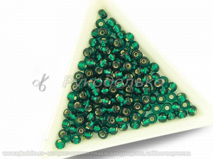 Бисер чешский Preciosa 6/0. Зеленый (57710) TSL. 10гр