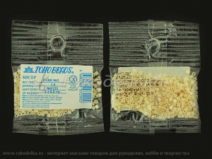 Бисер японский TOHO. Cube 1,5мм. Светло-бежевый (123). Ceylon. 5гр