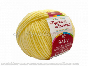 Пряжа троицкая. Кроха. 50гр. Желтый светлый (53)
