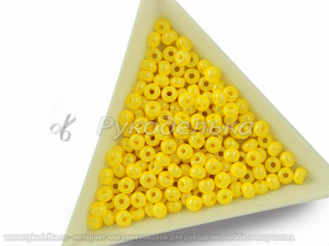 Бисер чешский Preciosa 6/0.  Желтый (88130) OS. 10гр