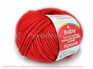 Пряжа троицкая. Кроха. 50гр. Красный мак (88)