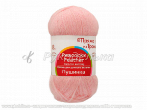 Пряжа троицкая. Пушинка. 50гр. Светлая бегония (180)