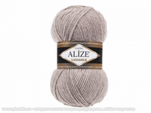Пряжа Alize Lana Gold. 100гр. Светло-коричневый (207)