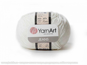 Пряжа YarnArt. Jeans 50гр. Кремовый (01).