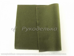 Фетр мягкий  1мм. Темный хаки. 20х30см.