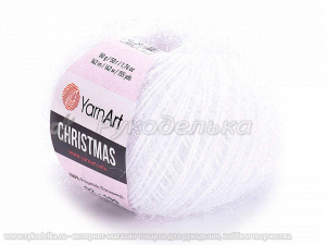 Пряжа YarnArt Christmas 50гр. Белый (02)