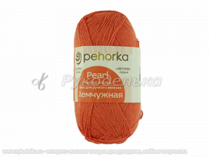 Пряжа Пехорка. Жемчужная 100гр. Оранжевый (284)