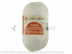 Пряжа Пехорка. Жемчужная 100гр. Белый (01)