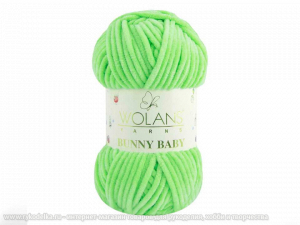 Пряжа Wolans. Bunny Baby 100гр. Салатовый (47).
