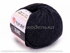 Пряжа YarnArt. Jeans 50гр. Серый темный (28).