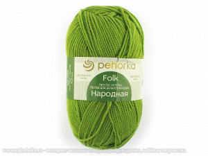 Пряжа Пехорка. Народная 100гр. Горох (119)