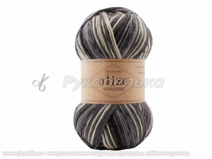Пряжа Alize Wooltime. 100гр. Серый-белый (11016)