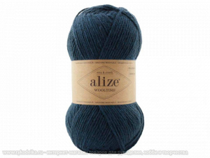 Пряжа Alize Wooltime. 100гр. Джинс темный (846)